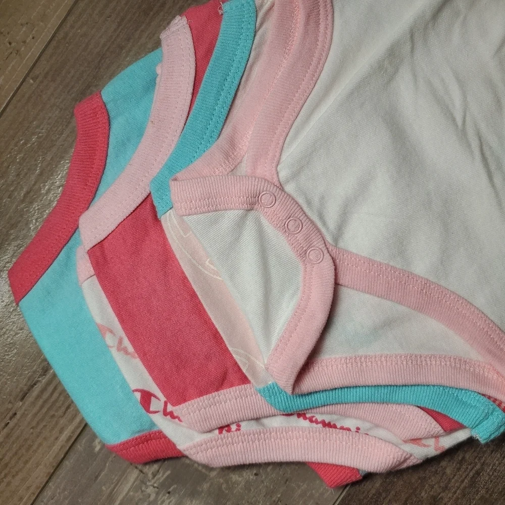 NWT Champion 6M Baby Girl 5pc Set Aruba Blue 5 Pack Matching Bundle